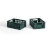 HAY Colour Crate Mini 2-pack 13x17 cm, Dark green