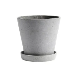 HAY Flowerpot with saucer -ruukku XXL Ø26 cm, Harmaa