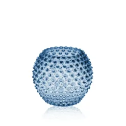 Hobnail Globe maljakko 18 cm, Blue smoke