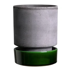 Hoff ruukku, Ø14 cm, Raw Grey-Emerald Green.