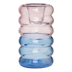 Hoop kynttilänjalka Ø 3,5 x 9 cm, Pink-blue