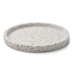 Humdakin Terrazzo pyöreä tarjotin Ø 20 cm, White-brown