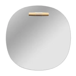 I4 Birksø seinäpeili, Oak nature lacquered Ø70 cm