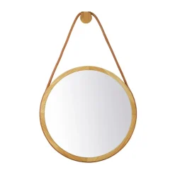 I3 Mossø seinäpeili, Oak nature lacquered Ø40 cm