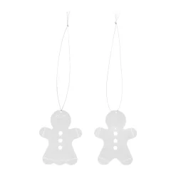 Joulukoriste piparkakku 6 cm, Ruostumaton teräs