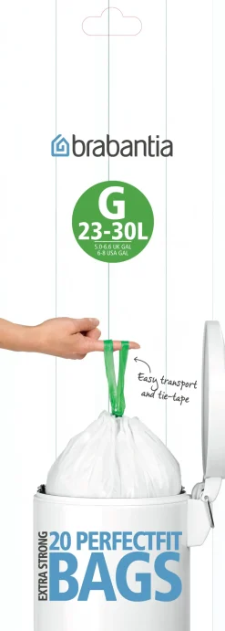 Jätepussit G 23-30 litran sankoihin 20 pussia/rulla, 23-30 L