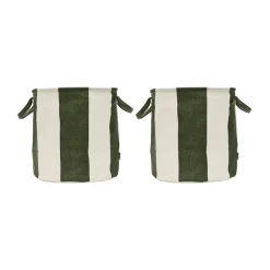 Kara säilytyskori medium Ø32x32 cm 2-pack., Dark Green