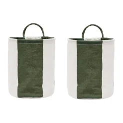 Kara säilytyskori small Ø18x22 cm 2-pack, Dark Green