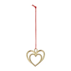 Karen Blixen helmisydän koriste 6,5 cm, Kullattu