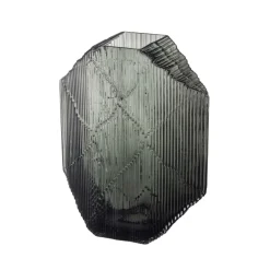 Kartta lasiveistos 33,5 cm, Tummanharmaa