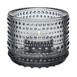 Kastehelmi kynttilälyhty 64 mm, harmaa