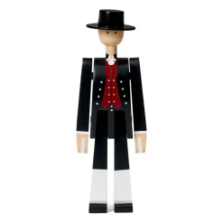 Kay Bojesen mies Norjan kansallispuvussa, Musta-punainen-valkoinen