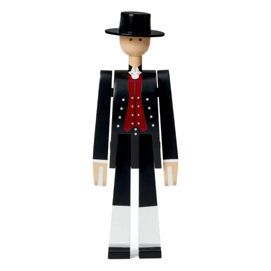 Kay Bojesen mies Norjan kansallispuvussa, Musta-punainen-valkoinen