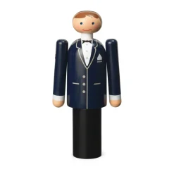 Kay Bojesen -sulhanen, Sininen-musta-valkoinen, 12 cm