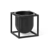 Kubus kukkaruukku 10 cm, Musta