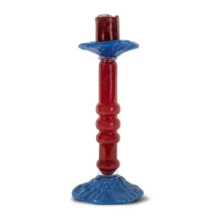 Lara kynttilänjalka L 32 cm, Viininpunainen
