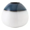 Lave Home egg-shaped maljakko 13 cm, Sininen-valkoinen
