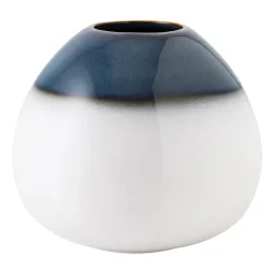 Lave Home egg-shaped maljakko 13 cm, Sininen-valkoinen