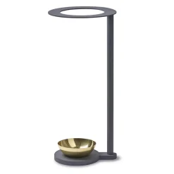 Monokel sateenvarjoteline, harmaa - messinki