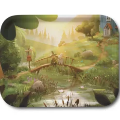 Moomin TV-Series tarjotin 27x20 cm, Muumipeikko & Nuuskamuikkunen sillalla