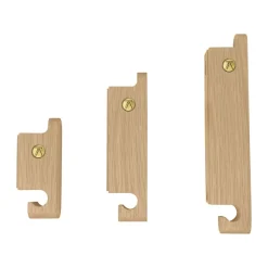 Multi Hooks koukku 3 kpl setti, Oak