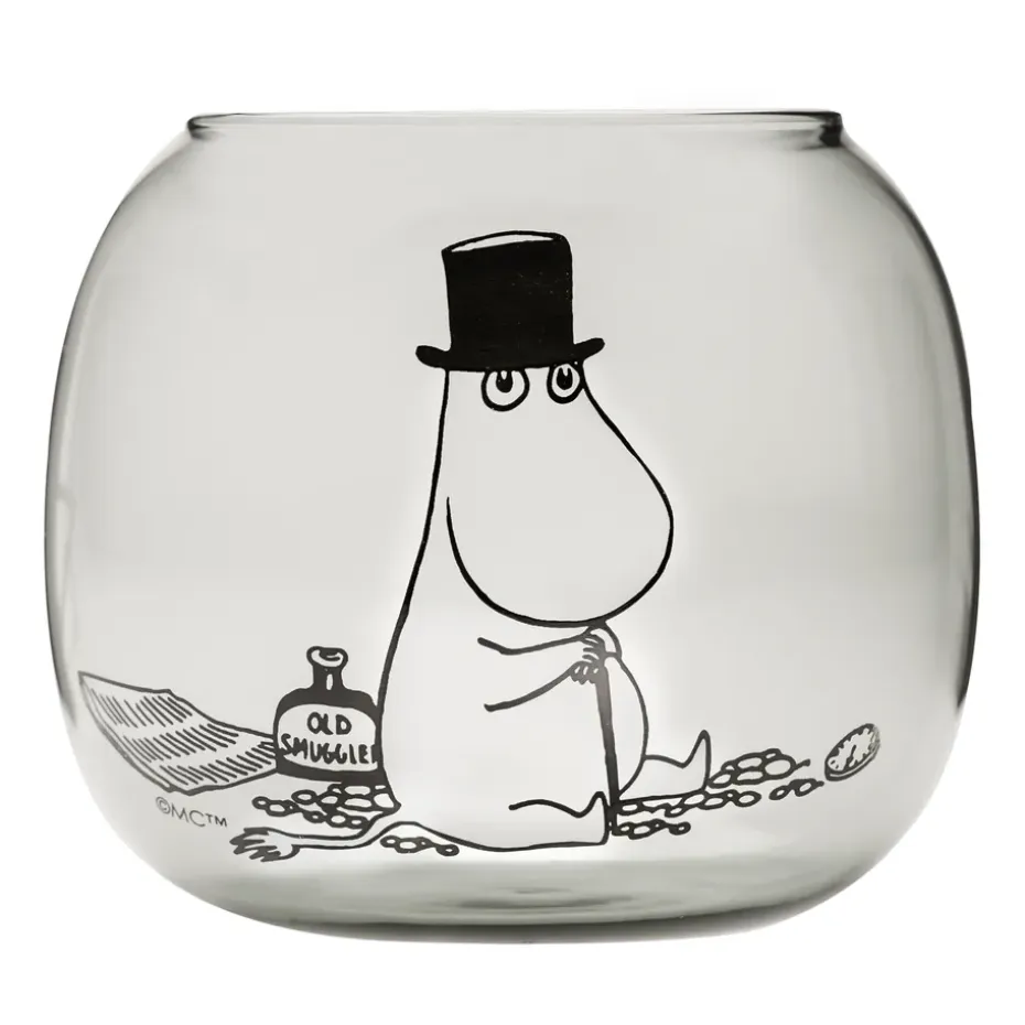 Muumipappa tuikkupidike 9,5 cm, Harmaa