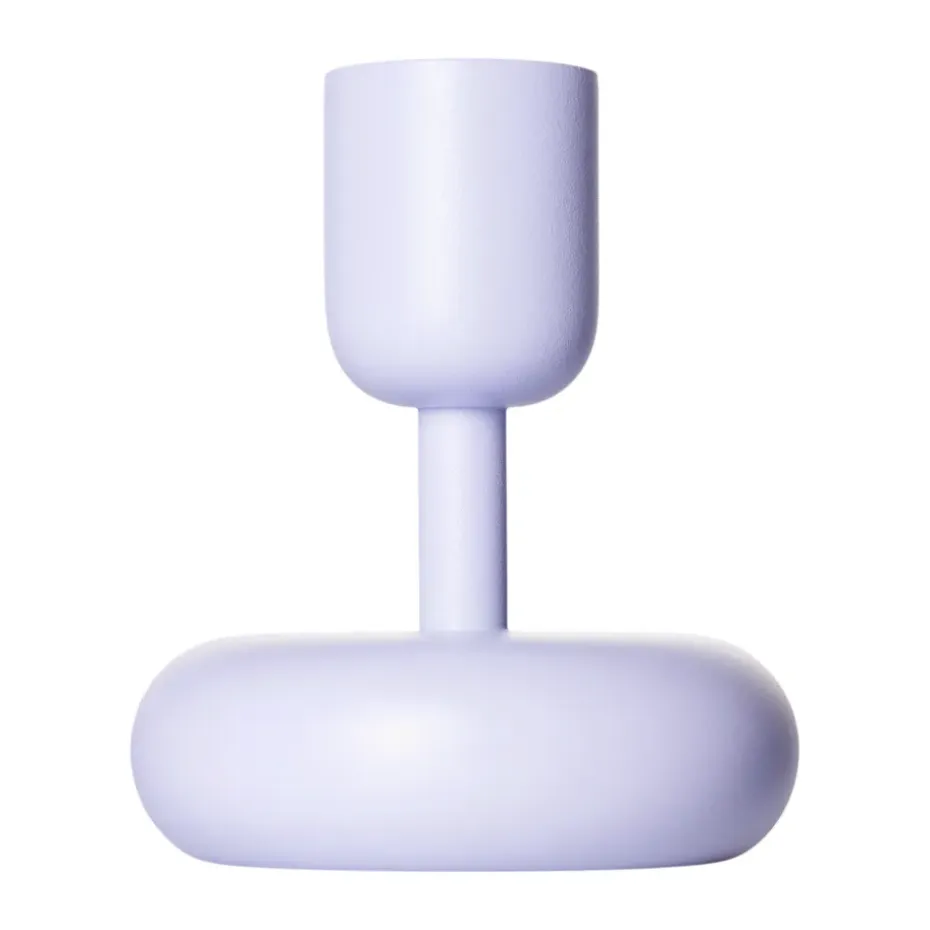 Nappula kynttilänjalka vaalea lila, 107 mm