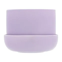 Nappula ruukku aluslautasella Ø17 cm k13 cm, Vaalea lila