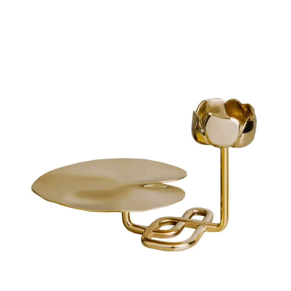 Ninfea No.2 kynttilänjalka, Messinki