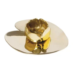 Ninfea piccola kynttilänjalka, Nikkelöity messinki.