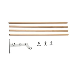 Nostalgi 291 jatkettava hattuhylly, Tammi, alumiinirunko