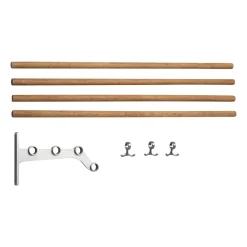 Nostalgi 291 korotettu hattuhylly 100 cm, Bambu-alumiini