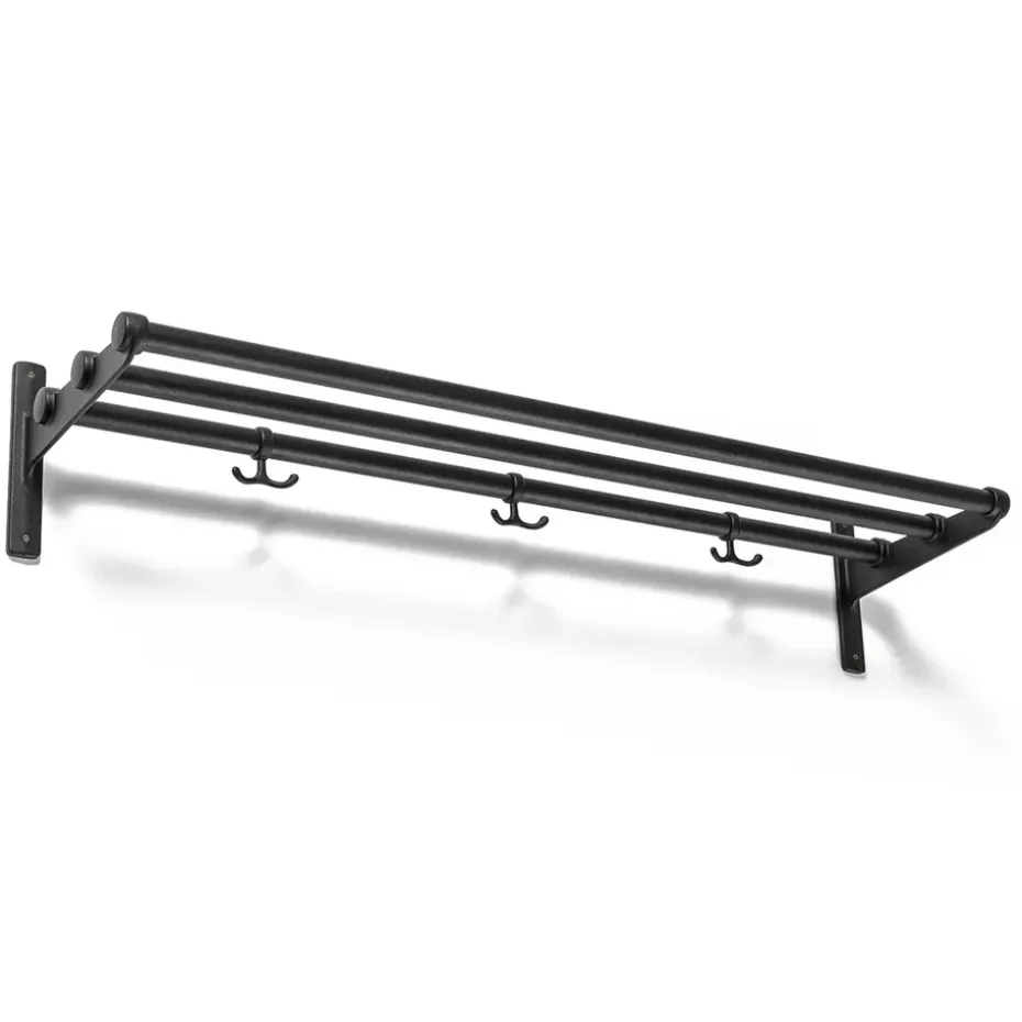 Nostalgi hattuhylly, kenkähylly, musta, musta