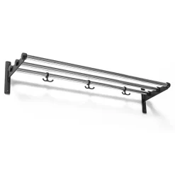 Nostalgi hattuhylly, kenkähylly, kromi, musta