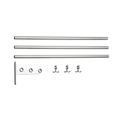 Nostalgi jatkettava kenkä- tai hattuhylly, Alumiini, alumiinirunko