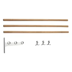 Nostalgi korotettu hattuhylly, kenkähylly, Bambu-alumiini