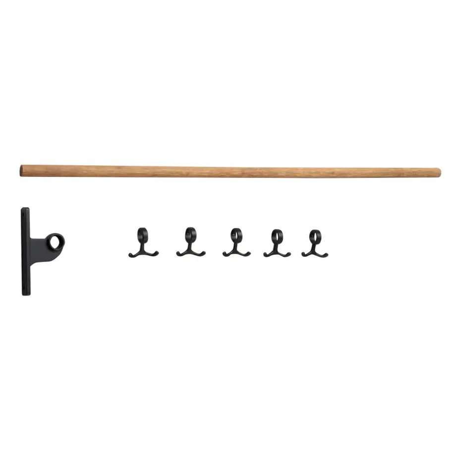 Nostalgi korotettu naulakko, Bambu-musta