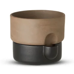 Oasis itsekasteleva ruukku medium Ø20,5 cm, Tummanruskea-Musta