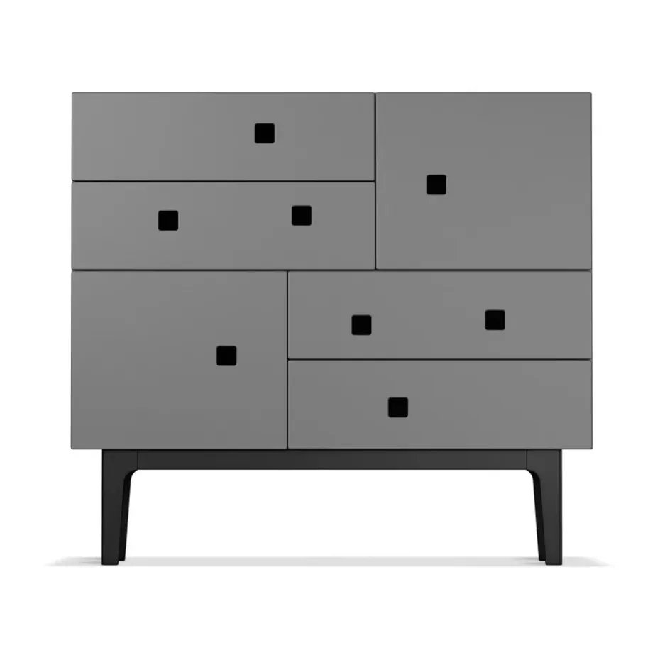 Peep B1 -lipasto, Slate grey, mustaksi lakattu