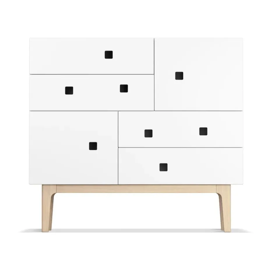 Peep B1 -lipasto, Valkoinen, valkopigmentoitu tammi