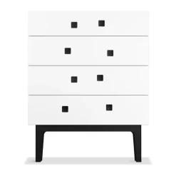 Peep B3 -lipasto, Valkoinen, mustaksi lakattu