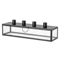 Pelo adventtikynttilänjalka 34 cm, Musta-kirkas