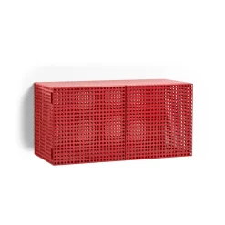 Perforated Cabinet seinäkaappi small, Viininpunainen
