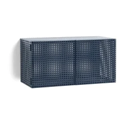 Perforated Cabinet seinäkaappi small, Steel sininen