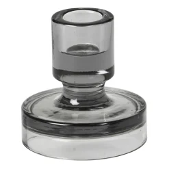 Petra kynttilänjalka smoked pearl dark grey, 8 cm