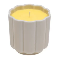 Play kynttilä keramiikkamuotissa pyöreä, Beige-keltainen