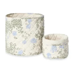 Plumbago Satin tikattu kori 2 osaa, 20xØ20 cm + 30xØ30 cm