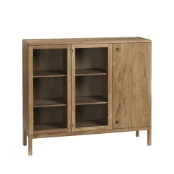 Prio korkea senkki, tammi luonnollinen öljy, lasiovi