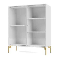 Ripple II vitriinikaappi 69,6x82,2x30 cm, NewWhite-jalat brass