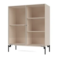 Ripple II vitriinikaappi 69,6x82,2x30 cm, Clay-jalat black